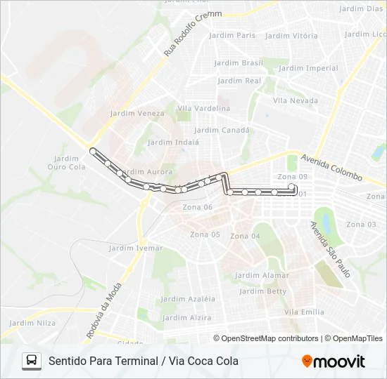 201 IGUATEMI Bus Line Map