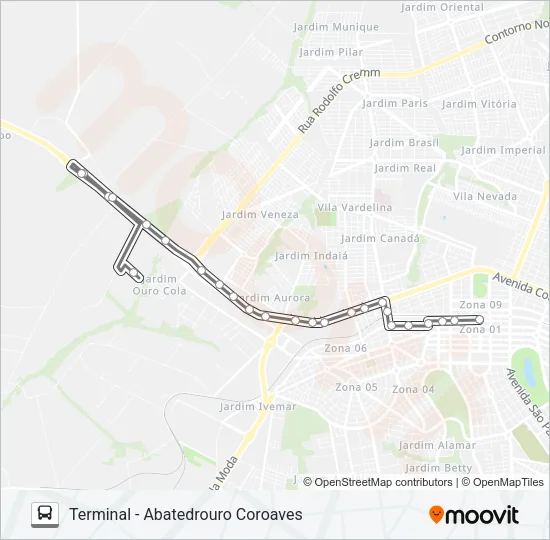 201 IGUATEMI Bus Line Map