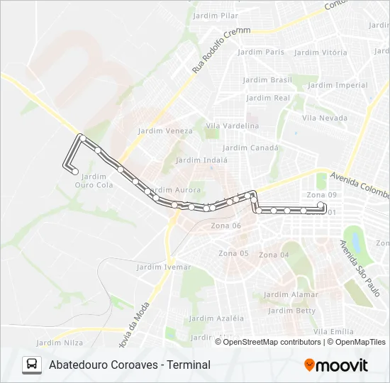 201 IGUATEMI Bus Line Map