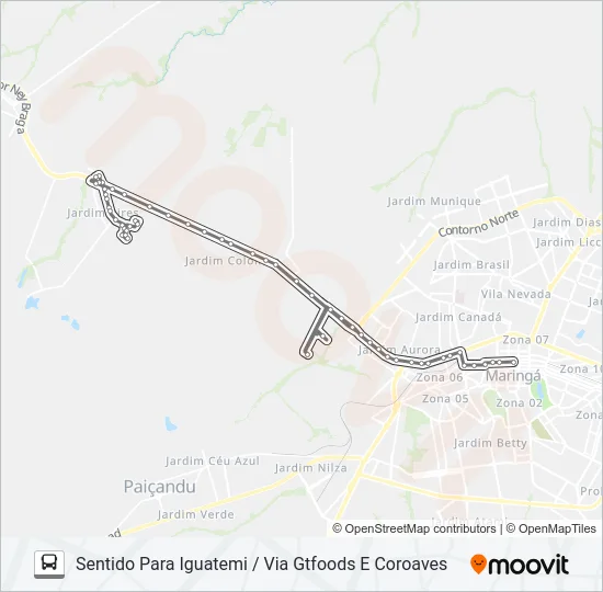 201 IGUATEMI Bus Line Map