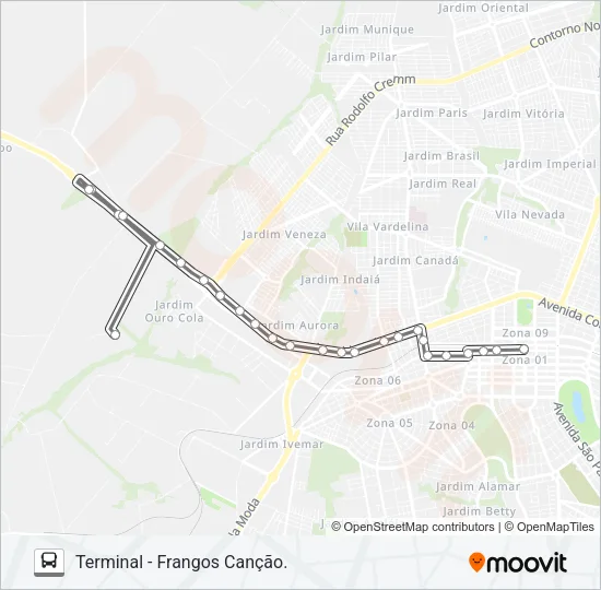 201 IGUATEMI Bus Line Map