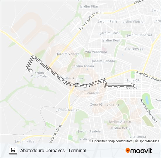 201 IGUATEMI bus Line Map