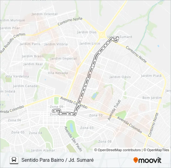 175 JD. SUMARÉ Bus Line Map