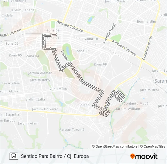 326 CJ. EUROPA Bus Line Map