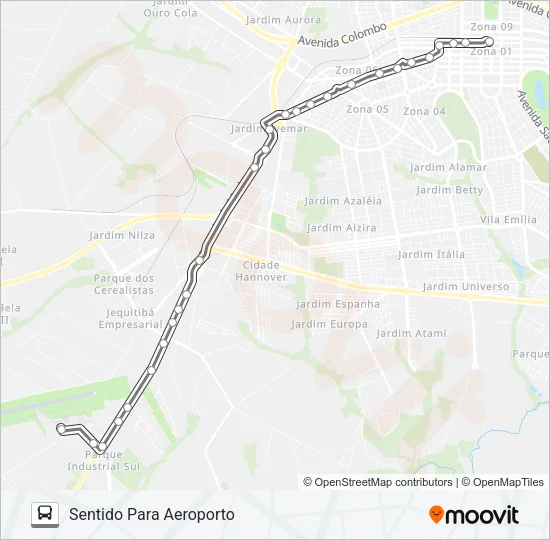 528A AEROPORTO Bus Line Map