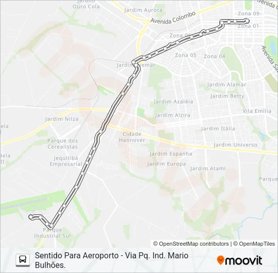 528A AEROPORTO Bus Line Map