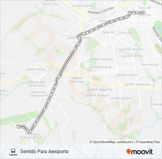 528A AEROPORTO bus Line Map