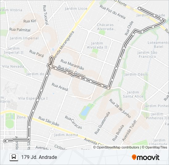 179 JD. ANDRADE bus Line Map