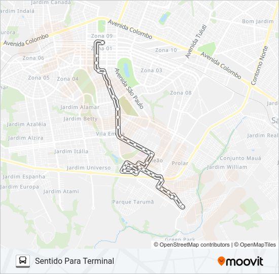 415 CIDADE ALTA bus Line Map