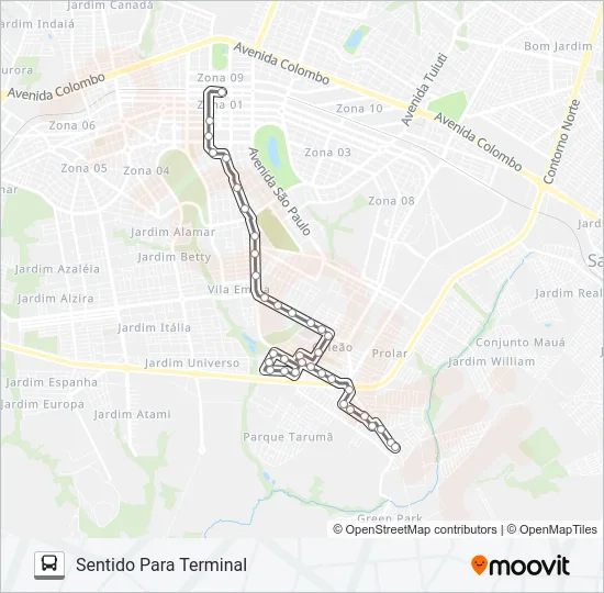 415 CIDADE ALTA Bus Line Map