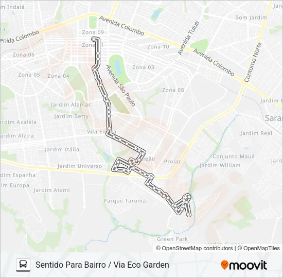 415 CIDADE ALTA Bus Line Map