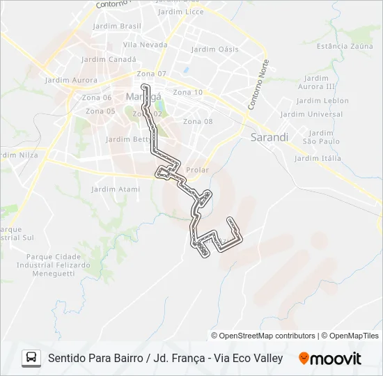 415 CIDADE ALTA Bus Line Map