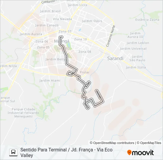 415 CIDADE ALTA Bus Line Map