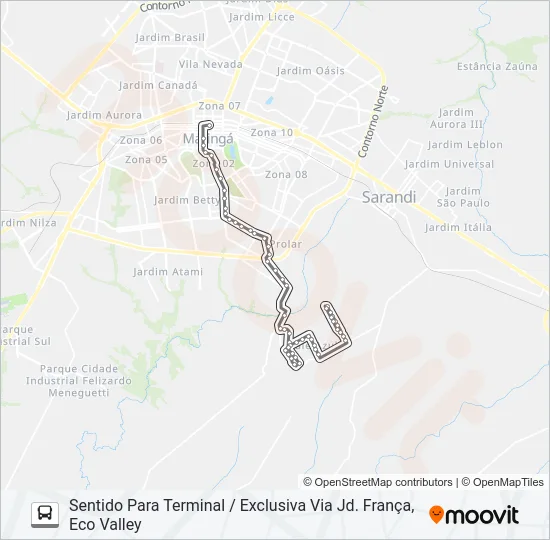 415 CIDADE ALTA Bus Line Map