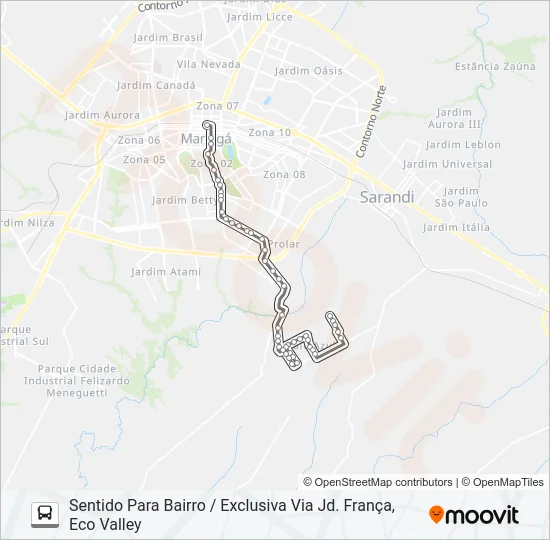 415 CIDADE ALTA Bus Line Map