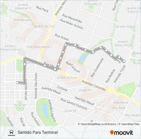 162 CJ. LÉA LEAL Bus Line Map