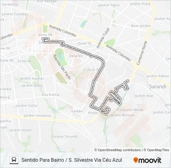 323 JD. BERTIOGA Bus Line Map
