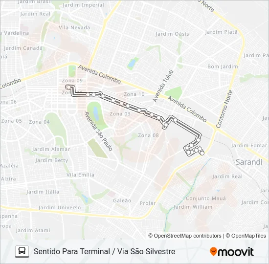 323 JD. BERTIOGA Bus Line Map