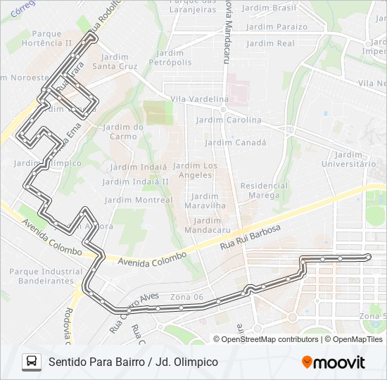 460 JD. OLÍMPICO bus Line Map