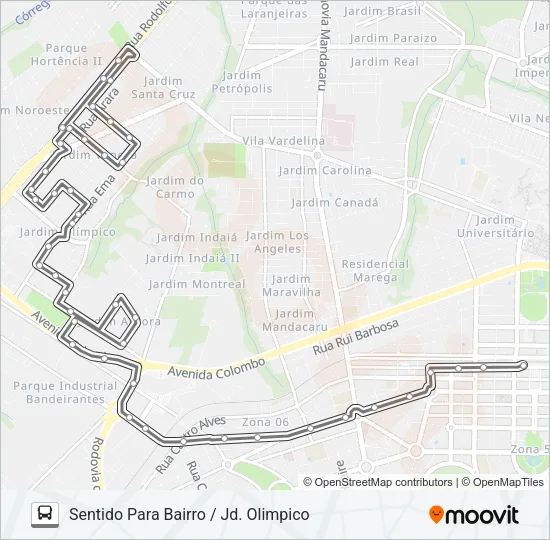 460 JD. OLÍMPICO Bus Line Map