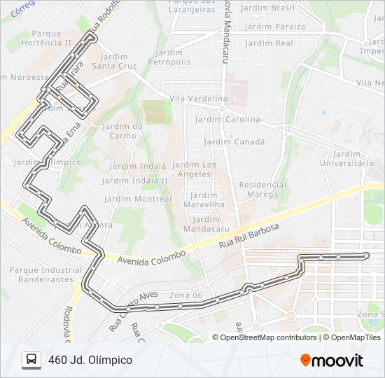 460 JD. OLÍMPICO bus Line Map