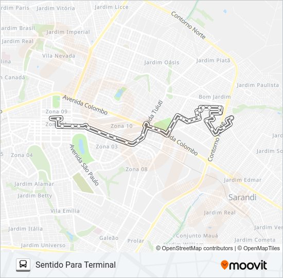 Mapa da linha 243 JD. LIBERDADE de ônibus