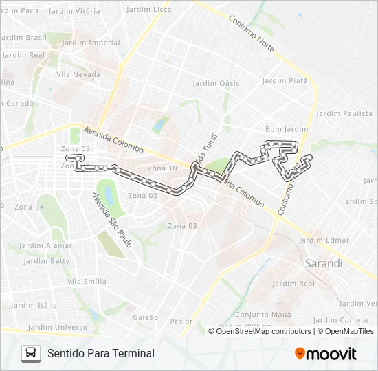 243 JD. LIBERDADE Bus Line Map