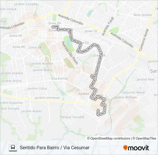 335 VILA OPERÁRIA Bus Line Map