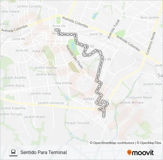 335 VILA OPERÁRIA Bus Line Map