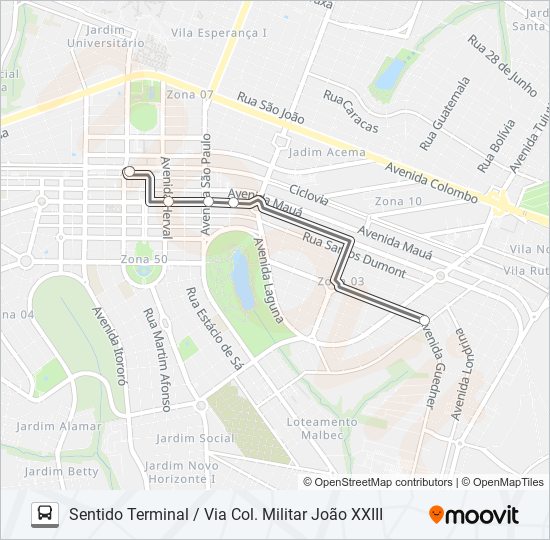 335 VILA OPERÁRIA bus Line Map