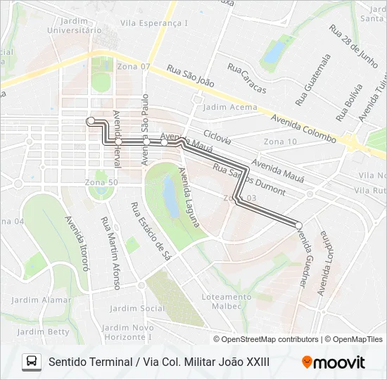 335 VILA OPERÁRIA Bus Line Map