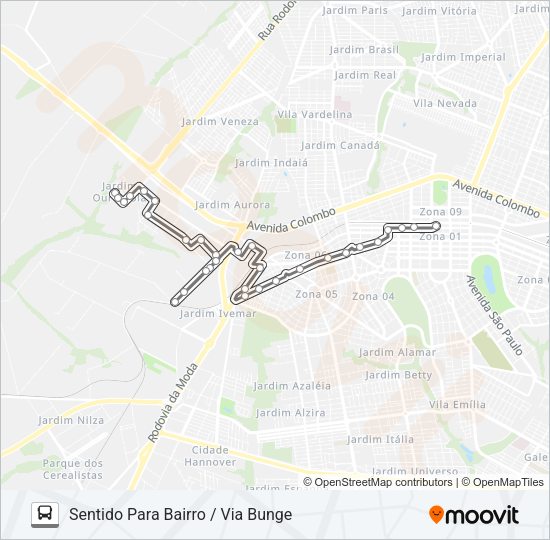 461 JD. OURO COLA Bus Line Map