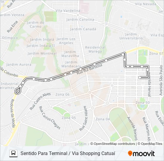 461 JD. OURO COLA bus Line Map