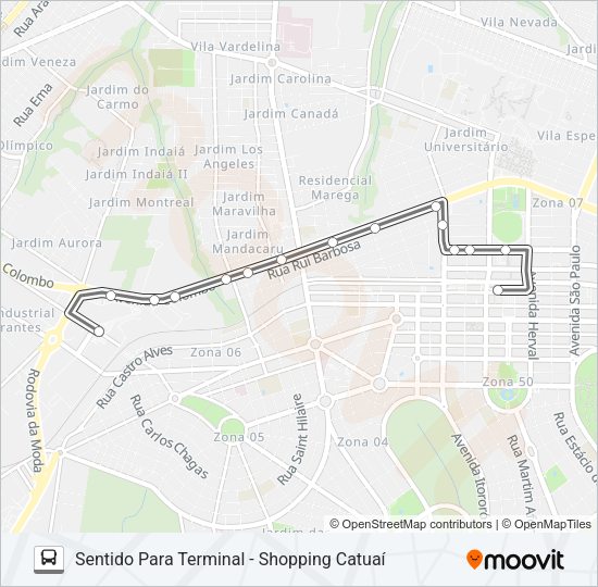 461 JD. OURO COLA Bus Line Map