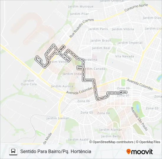 713 PQ. HORTÊNCIA Bus Line Map