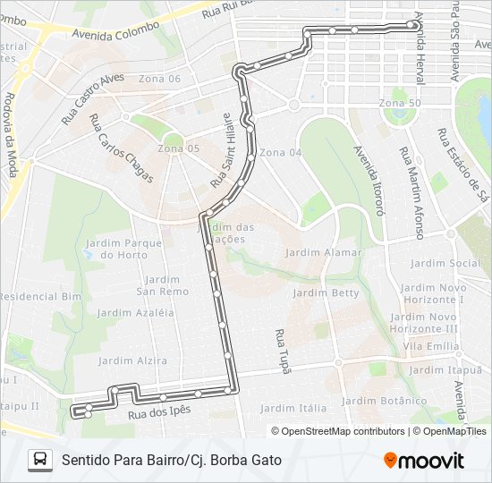 466 CJ. BORBA GATO bus Line Map