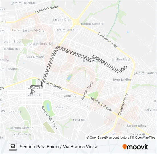 152 CJ. JOÃO PAULINO Bus Line Map