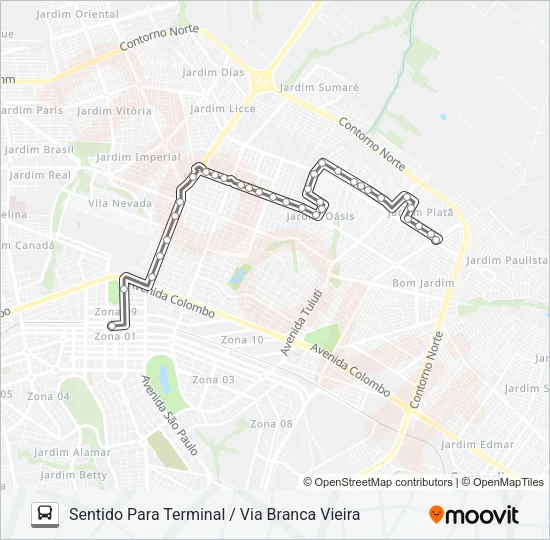 152 CJ. JOÃO PAULINO Bus Line Map