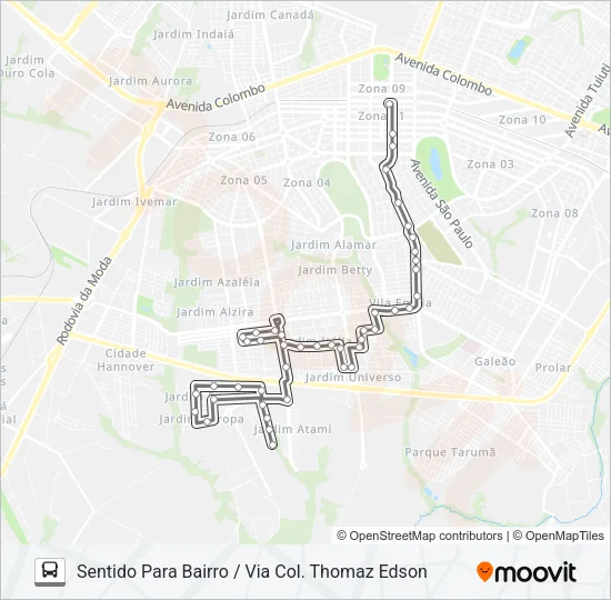 220 JD. SÃO CLEMENTE Bus Line Map