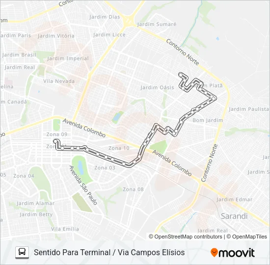 235 JD. CAMPOS ELISEOS Bus Line Map