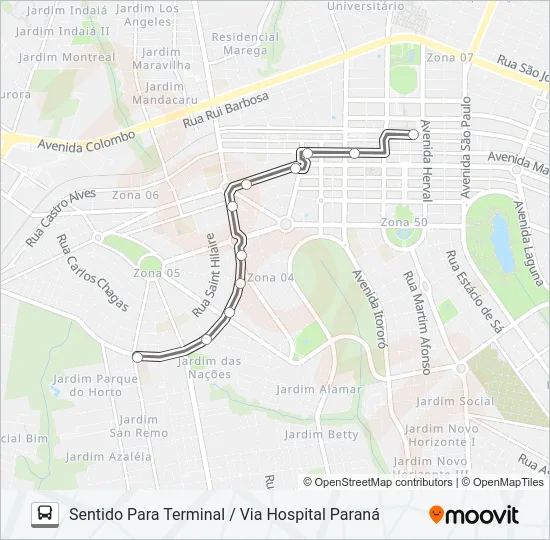 458 JD. UNIVERSO / VIA CERRO AZUL Bus Line Map