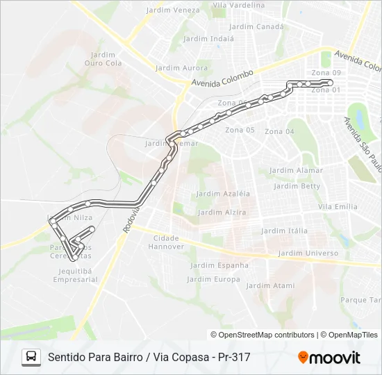 531 PQ. INDUSTRIAL / COPASA / ALL Bus Line Map