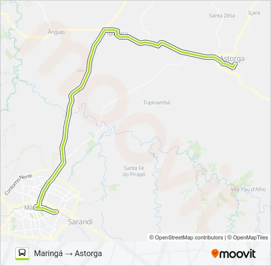 0730-440 MARINGÁ / ASTORGA Bus Line Map
