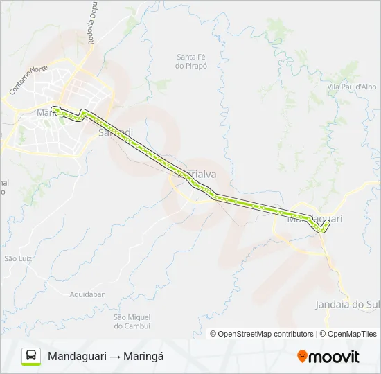 0224-450 MARINGÁ / MANDAGUARI Bus Line Map