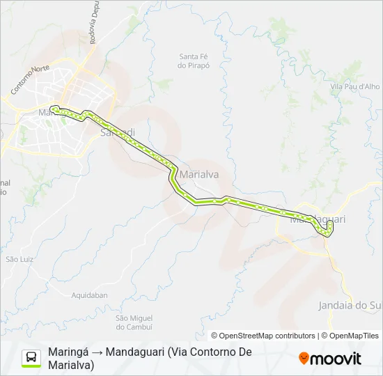 0224-450 MARINGÁ / MANDAGUARI Bus Line Map
