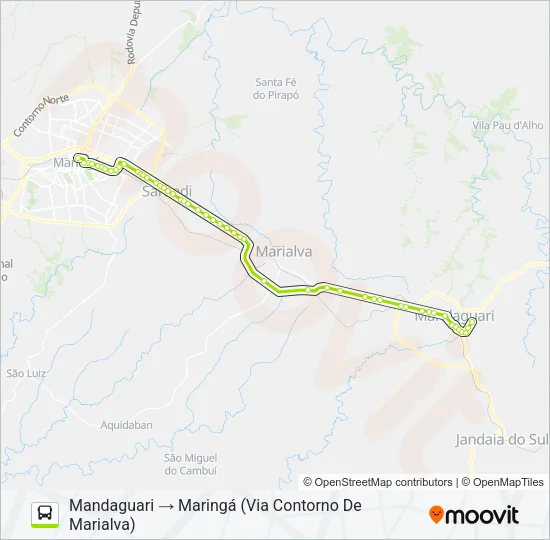 0224-450 MARINGÁ / MANDAGUARI Bus Line Map