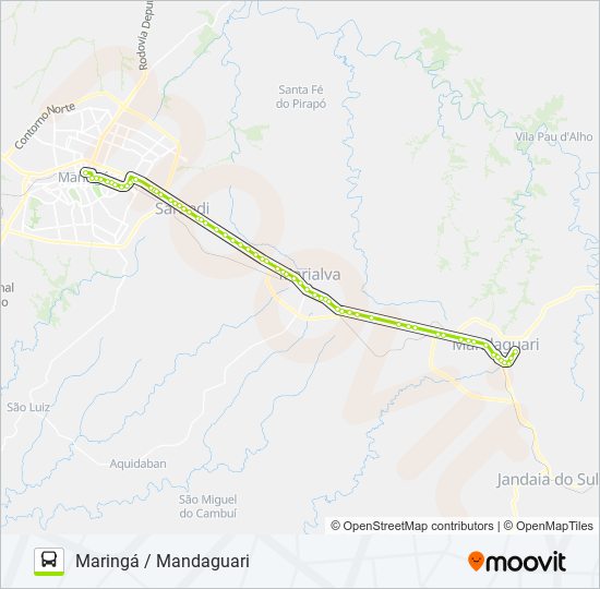 Mapa de 0224-450 MARINGÁ / MANDAGUARI de autobús