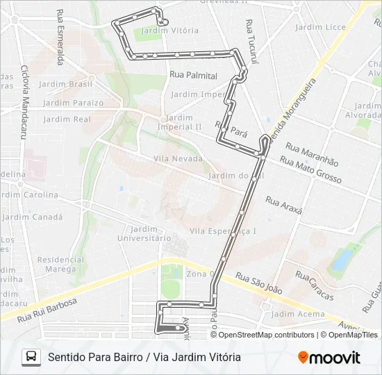 131 JARDIM VITÓRIA Bus Line Map