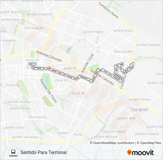 242 JARDIM AMÉRICA Bus Line Map