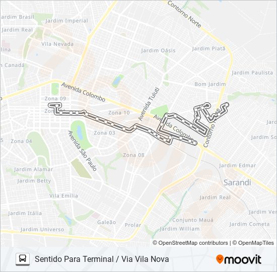 242 JARDIM AMÉRICA bus Line Map